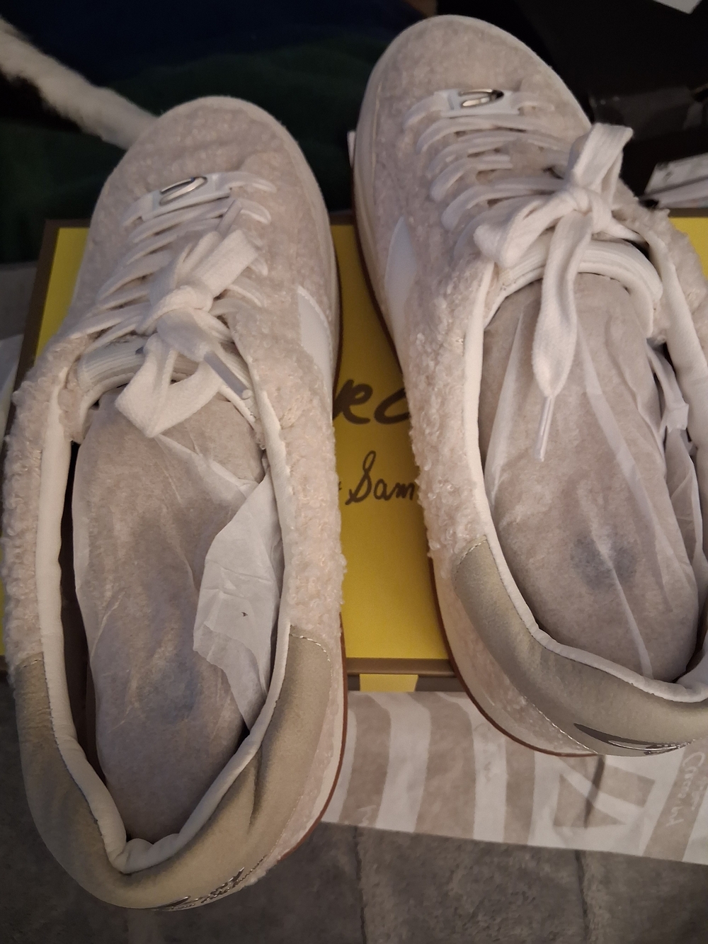 NEW W/BOX Circus by Sam Edelman US Size 9M, Cream Sherpa Lace-Up Sneakers - Picture 8 of 16
